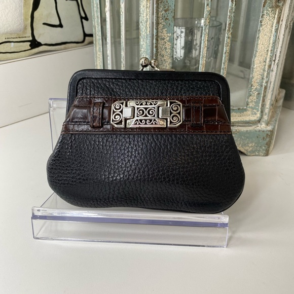 Brighton Black Leather Coin Clutch - Picture 2 of 8